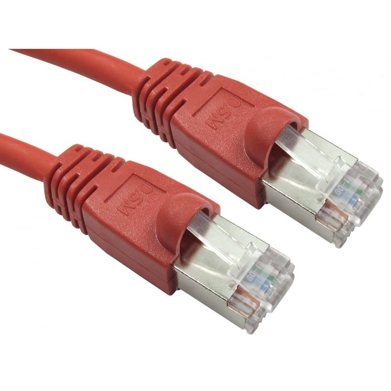Red Snagless Cat6 Shielded LSZH Patch Lead