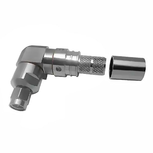 EZ-400-SM-RA-X Type SMA, Male (Plug), Right Angle Connector For LMR-400 & TCOM-400 Cable