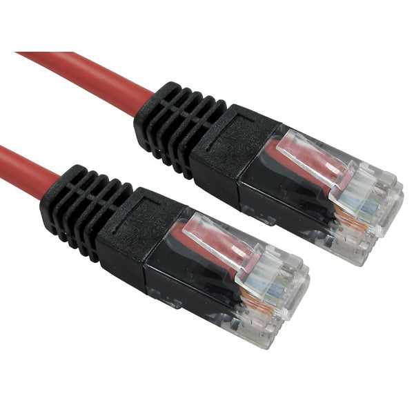 Red Cat5e Crossover Patch Lead